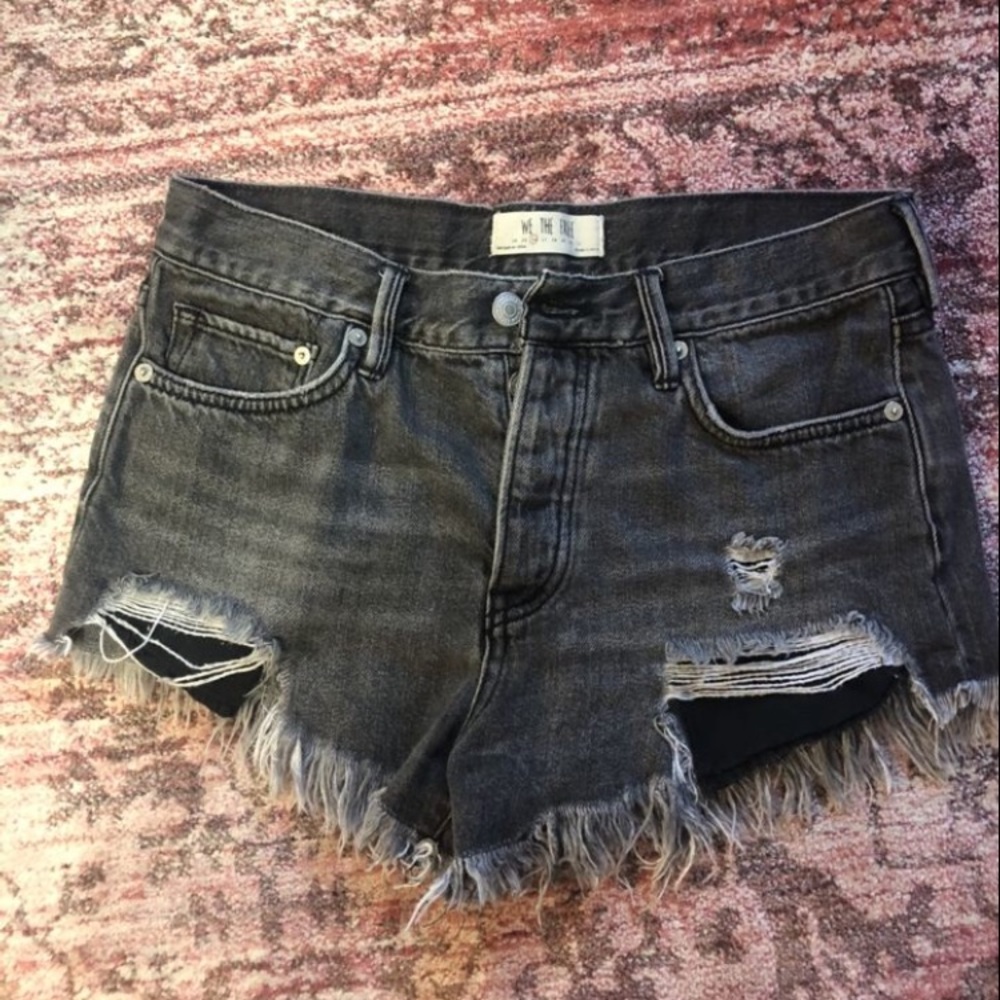 We the Free- grey denim cut off shorts